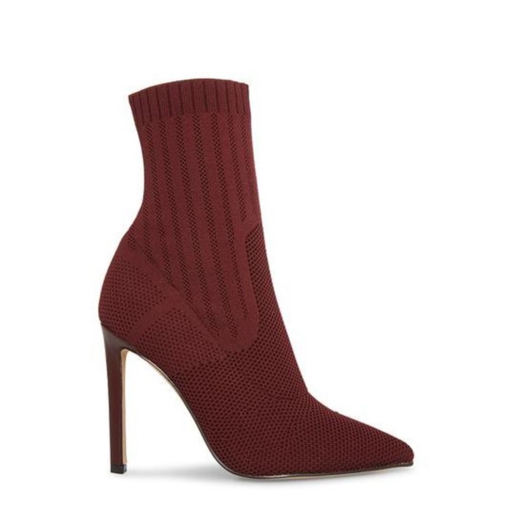 Elegant Burgundy Women's Ankle Boots